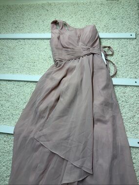 NWT Light Pink One-Shoulder Chiffon Formal Dress
